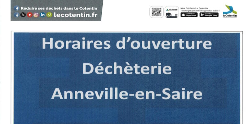 Ouverture de la déchèterie